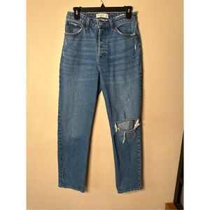Abercrombie & Fitch The Dad High Rise Jeans CURVE LOVE sz 27/4R